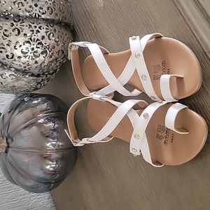 NEW white sandals size 8